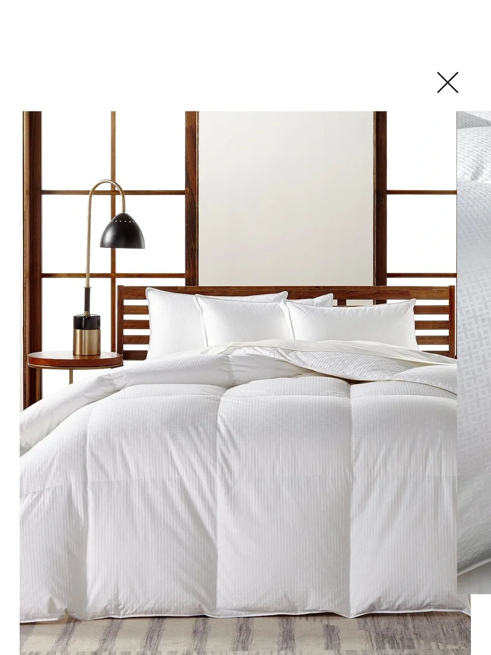 Hotel Collection King Medium Weight European White Goose Down Comforter - NWT